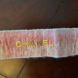 CHANEL Pink and Gold Decorative Ribbon